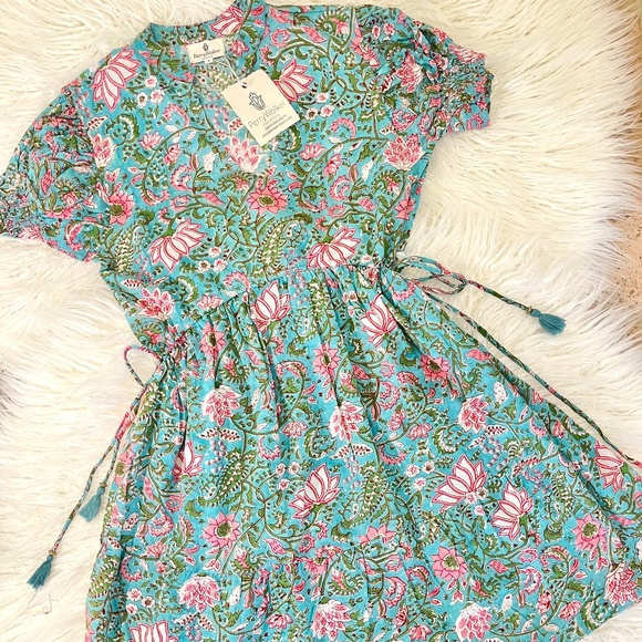 Perry Walker Collective "Dress in Pink/Green Floral" NWT - Picture 1 of 7